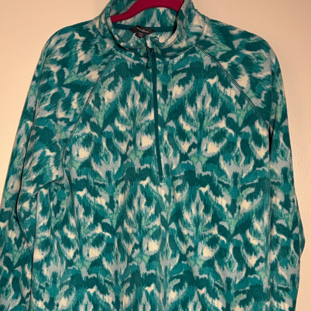 Eddie Bauer Women's Teal Zip Pullover